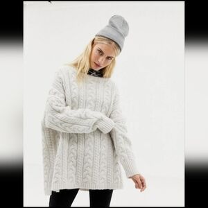 All Saints Oversized Cable Knit Sweater